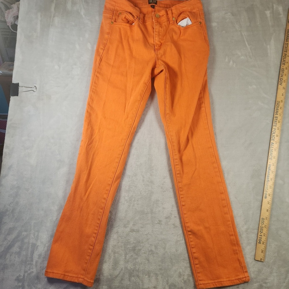 Boo Gemes Women Orange Stretch Jeans  Size 4 Waist‎ 30 Inseam 25